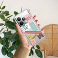 Stickers Happiest Person Transparent Silicon Case Peach For Realme 12 Pro Plus 5G