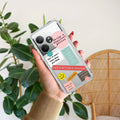 Stickers Happiest Person Transparent Silicon Case Peach For Realme 12 Pro 5G