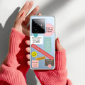Stickers Happiest Person Transparent Silicon Case Peach For Realme P1 5G