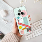 Stickers Happiest Person Anti Yelllow Case Peach For Realme P3 Pro 5G