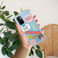 Stickers Happiest Person Transparent Silicon Case Peach For Redmi Note 11T 5G