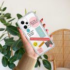 Stickers Happiest Person Transparent Silicon Case Peach For Redmi Note 15 Pro 5G