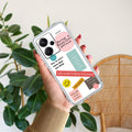 Stickers Happiest Person Transparent Silicon Case Peach For Redmi Note 13 Pro Plus 5G
