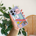 Stickers Happiest Person Transparent Silicon Case Peach For REDMI Note 14 SE 5G