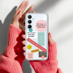 Stickers Happiest Person Anti Yellow Case Peach For Samsung Galaxy A16 5G