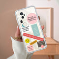 Stickers Happiest Person Transparent Silicon Case Peach For Vivo T4 Ultra 5G