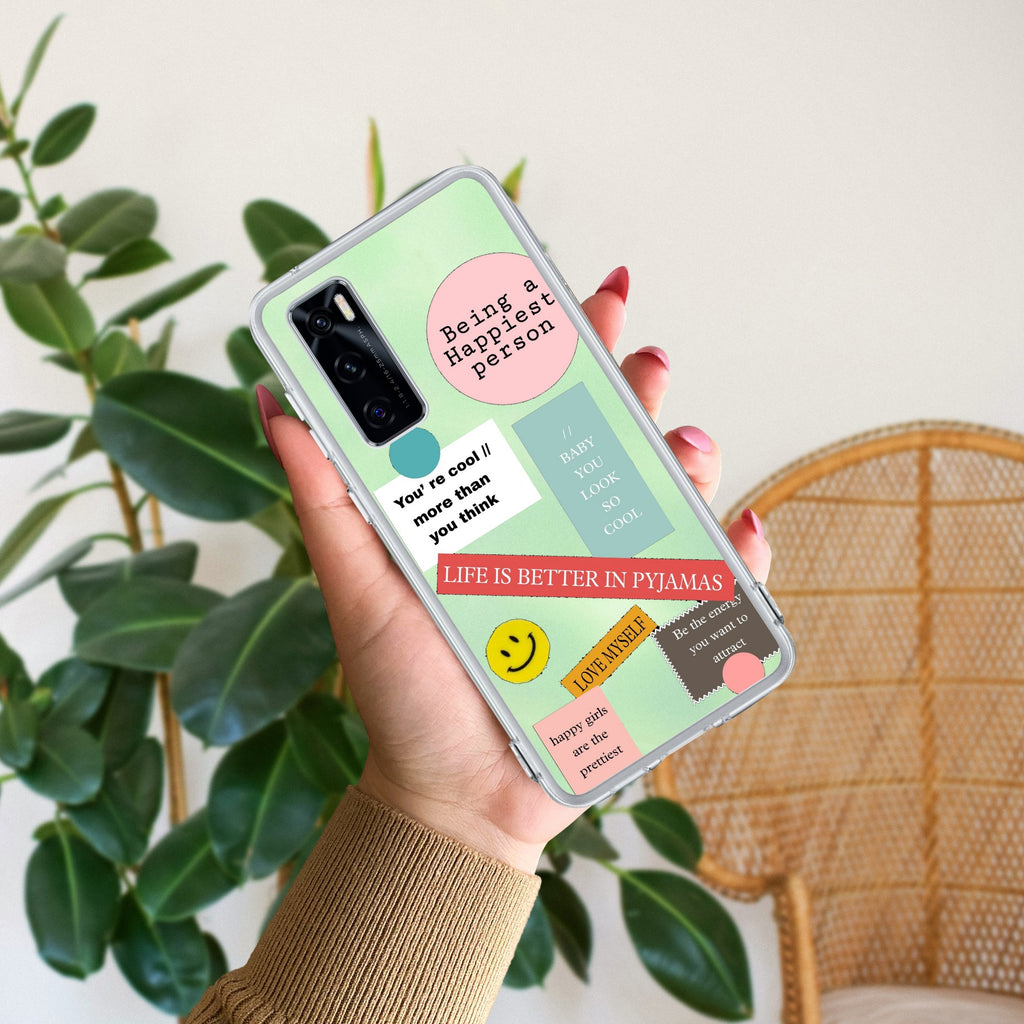 Be Loved Customize Anti Yellow Case Sky Blue For Vivo V20 SE