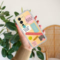 Stickers Happiest Person Anti Yellow Case Peach For Vivo V25 Pro 5G