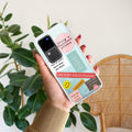 Stickers Happiest Person Transparent Silicon Case Peach For Vivo Y73