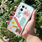 Stickers Happiest Person Anti Yellow Case Peach For Vivo V30e 5G