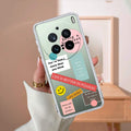 Stickers Happiest Person Transparent Silicon Case Peach For Vivo V25 Pro 5G