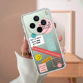 Stickers Happiest Person Transparent Silicon Case Peach For Vivo X200T 5G