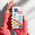 Stickers Happiest Person Transparent Silicon Case Peach For Vivo X90 5G