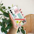 Stickers Happiest Person Transparent Silicon Case Peach For Vivo T4 Ultra 5G