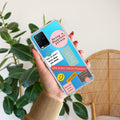 Stickers Happiest Person Transparent Silicon Case Peach For Vivo T1x