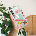 Stickers Happiest Person Anti Yellow Case Peach For Vivo Y31 5G