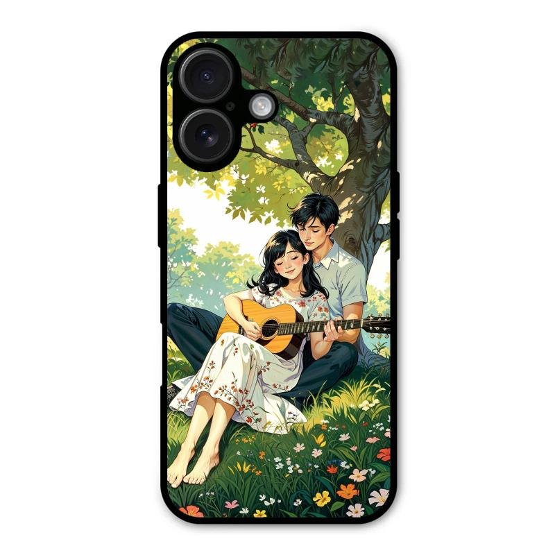 Strings of Love Glass Case Cover For iPhone 16 Plus