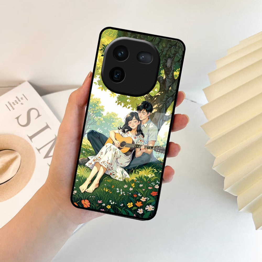 Strings of Love Glass Case Cover For iQOO