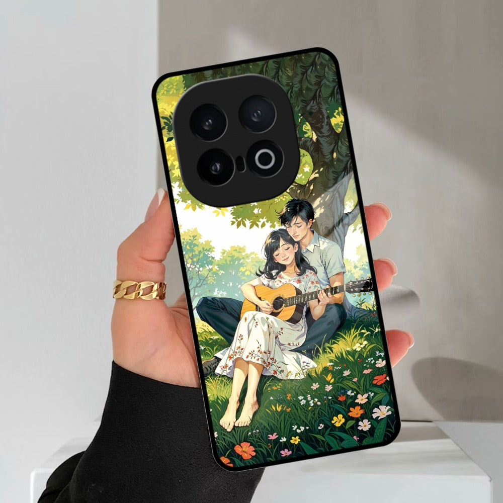 Strings of Love Glass Case Cover For iQOO