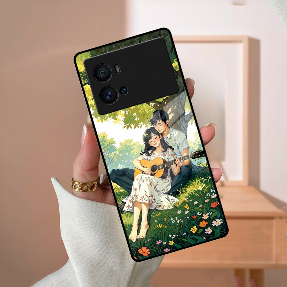 Strings of Love Glass Case Cover For iQOO