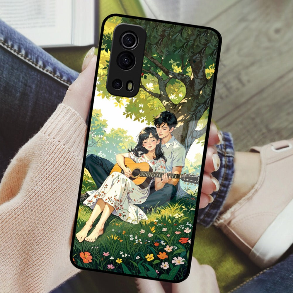 Strings of Love Glass Case Cover For iQOO