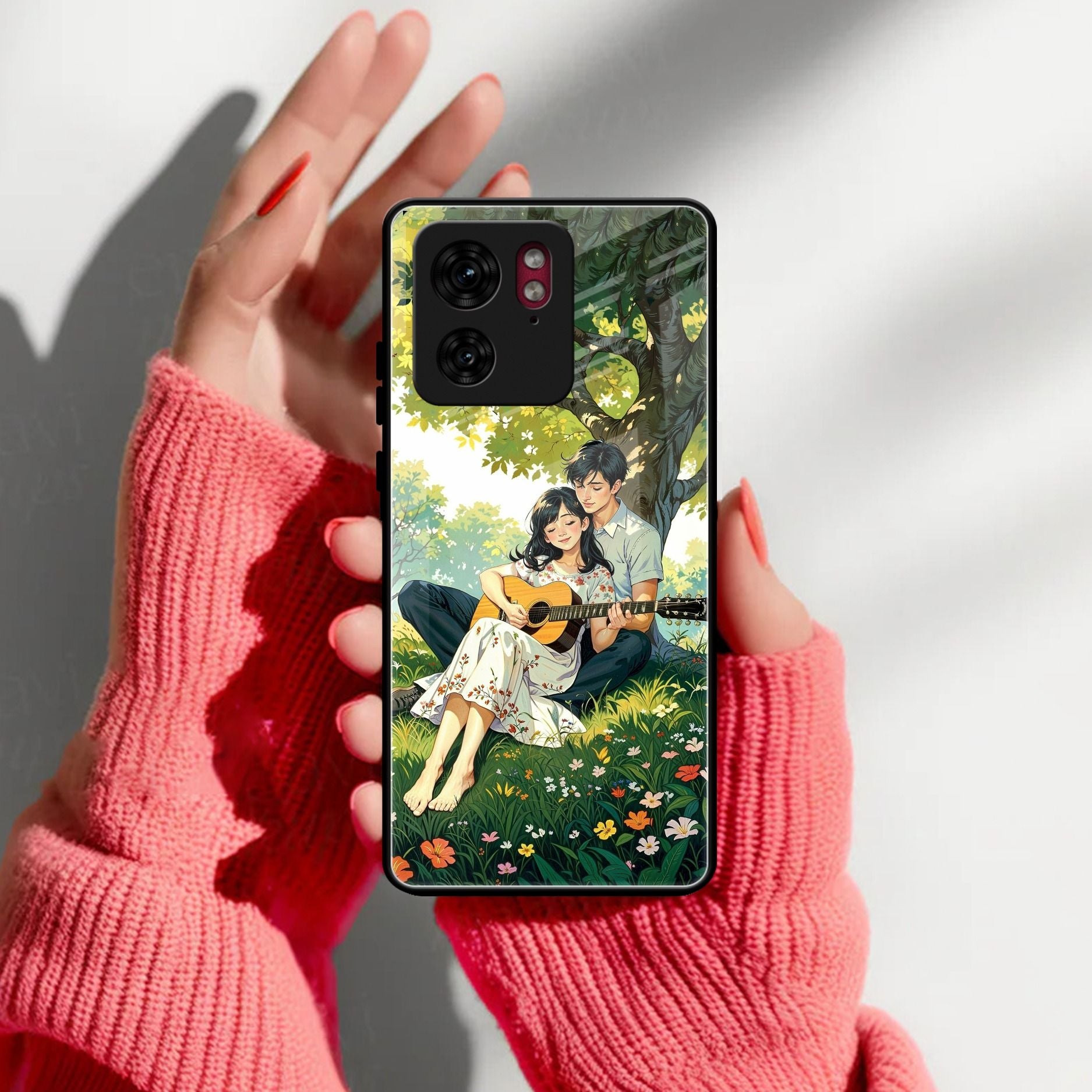 Strings of Love Glass Case Cover For Motorola