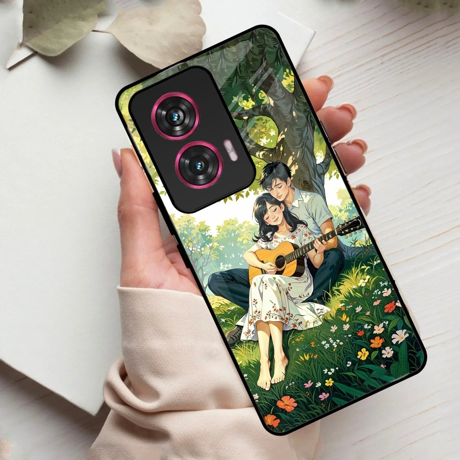 Strings of Love Glass Case Cover For Motorola - ShopOnCliQ