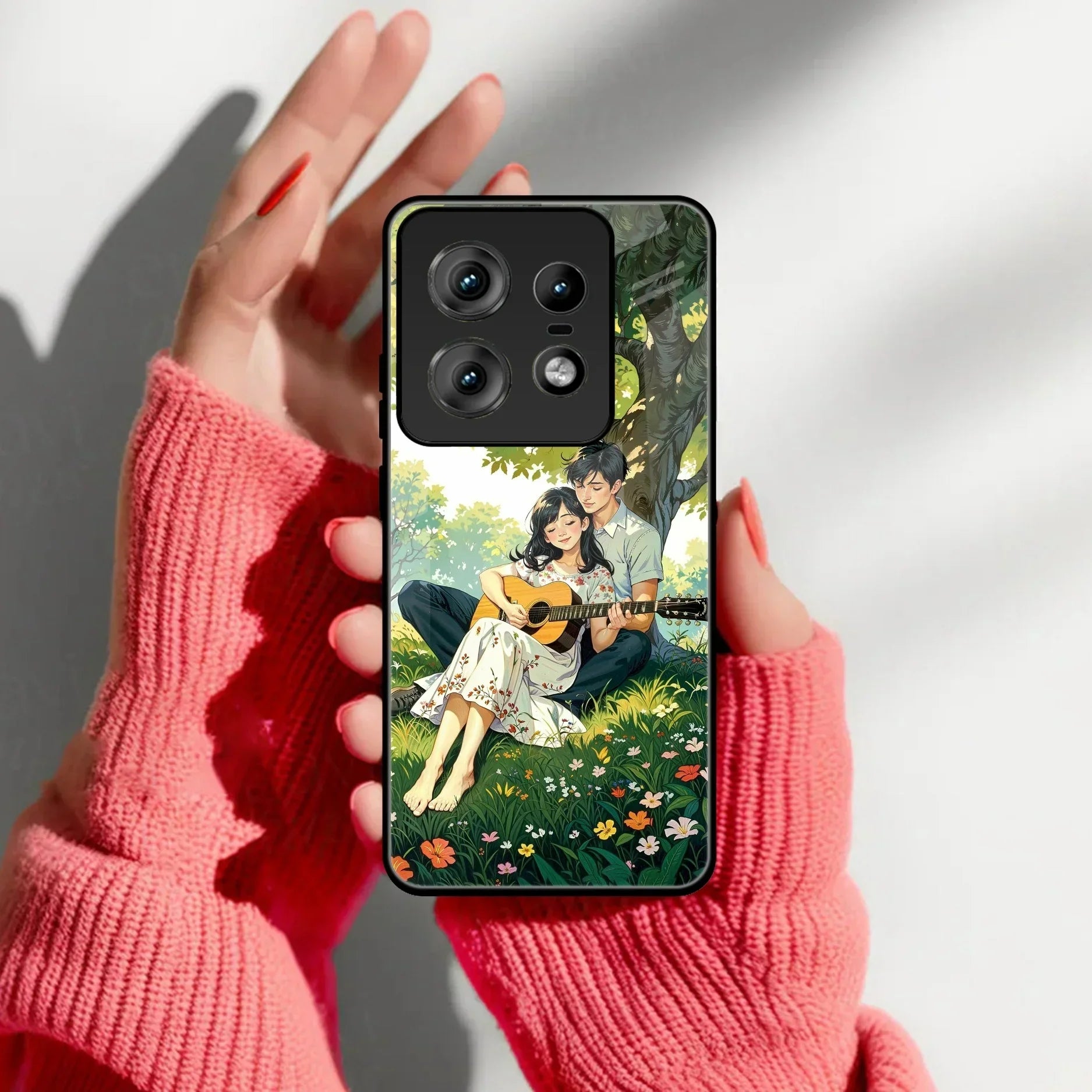 Strings of Love Glass Case Cover For Motorola - ShopOnCliQ