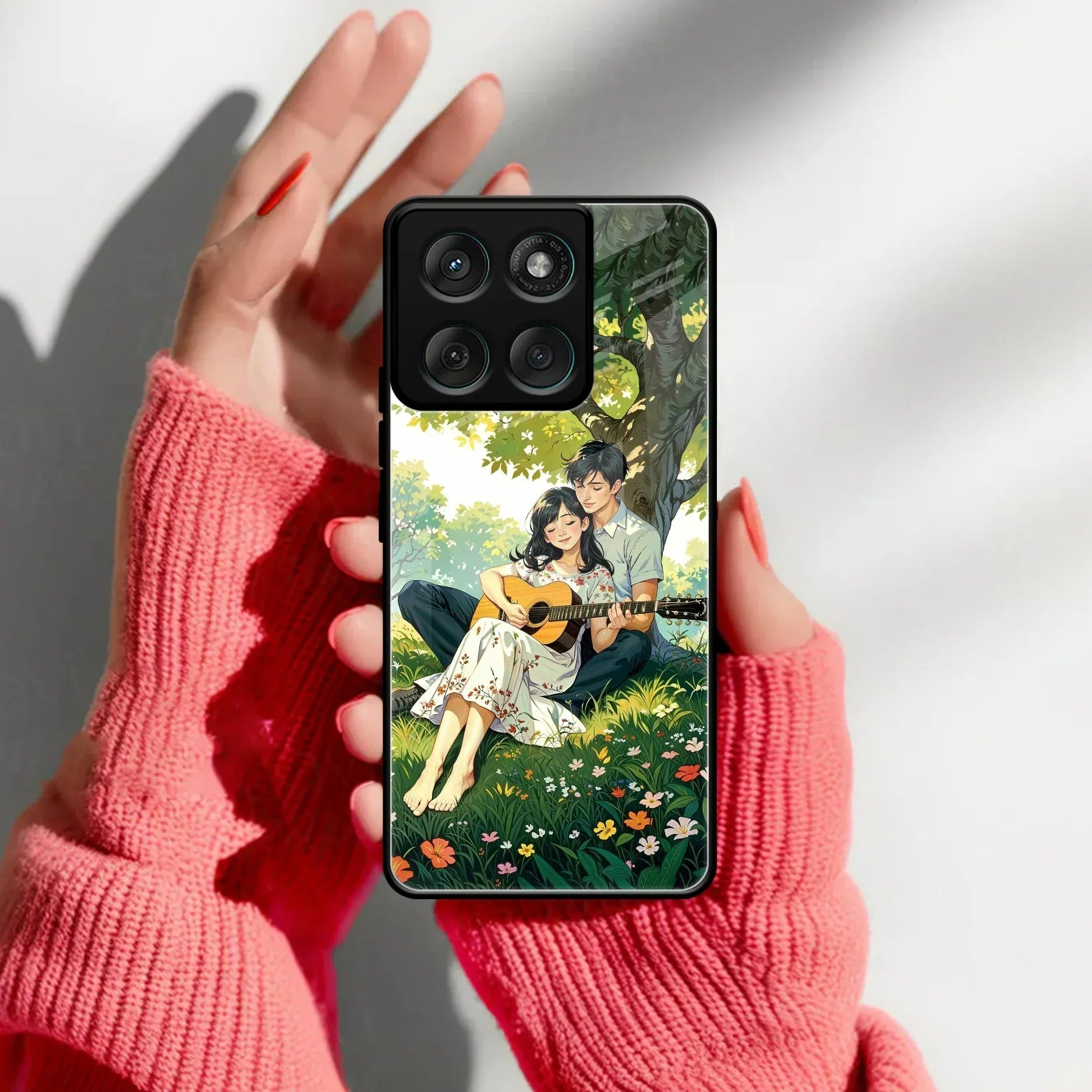Strings of Love Glass Case Cover For Motorola - ShopOnCliQ