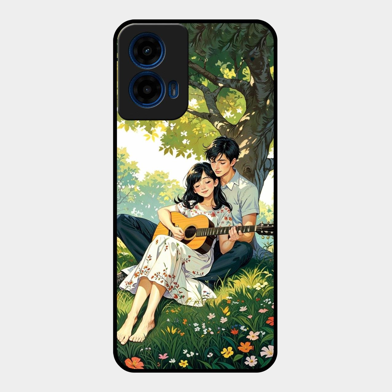 Strings of Love Glass Case Cover For Motorola G45 5G
