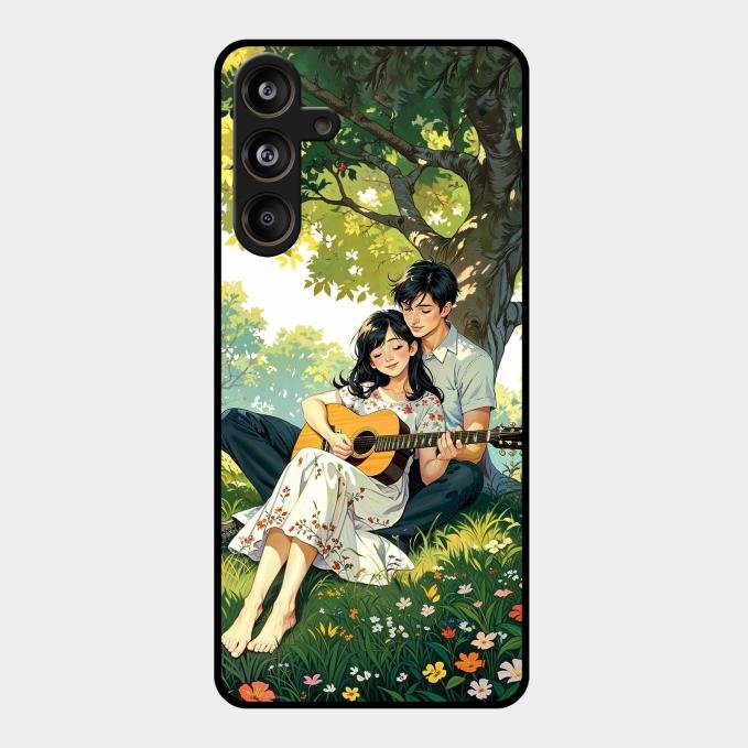 Strings of Love Glass Case Cover For Samsung Galaxy M55 5G