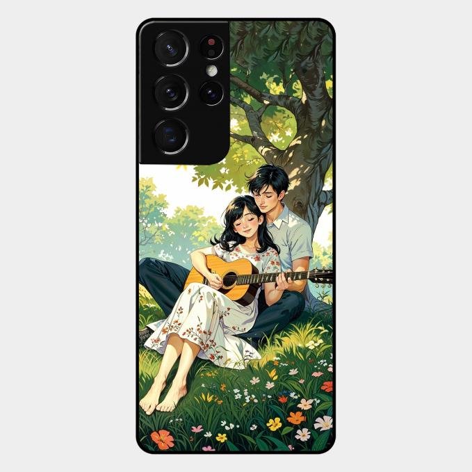 Strings of Love Glass Case Cover For Samsung Galaxy S21 Ultra