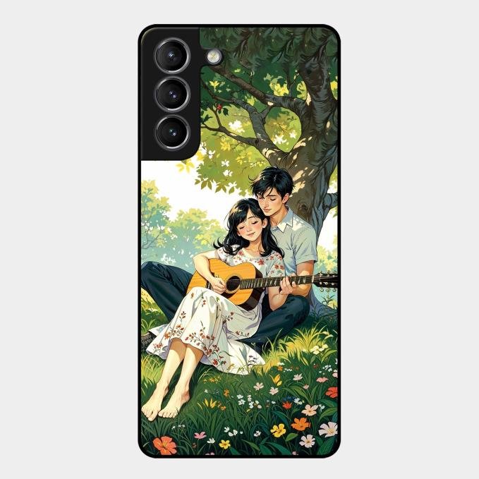 Strings of Love Glass Case Cover For Samsung Galaxy S21
