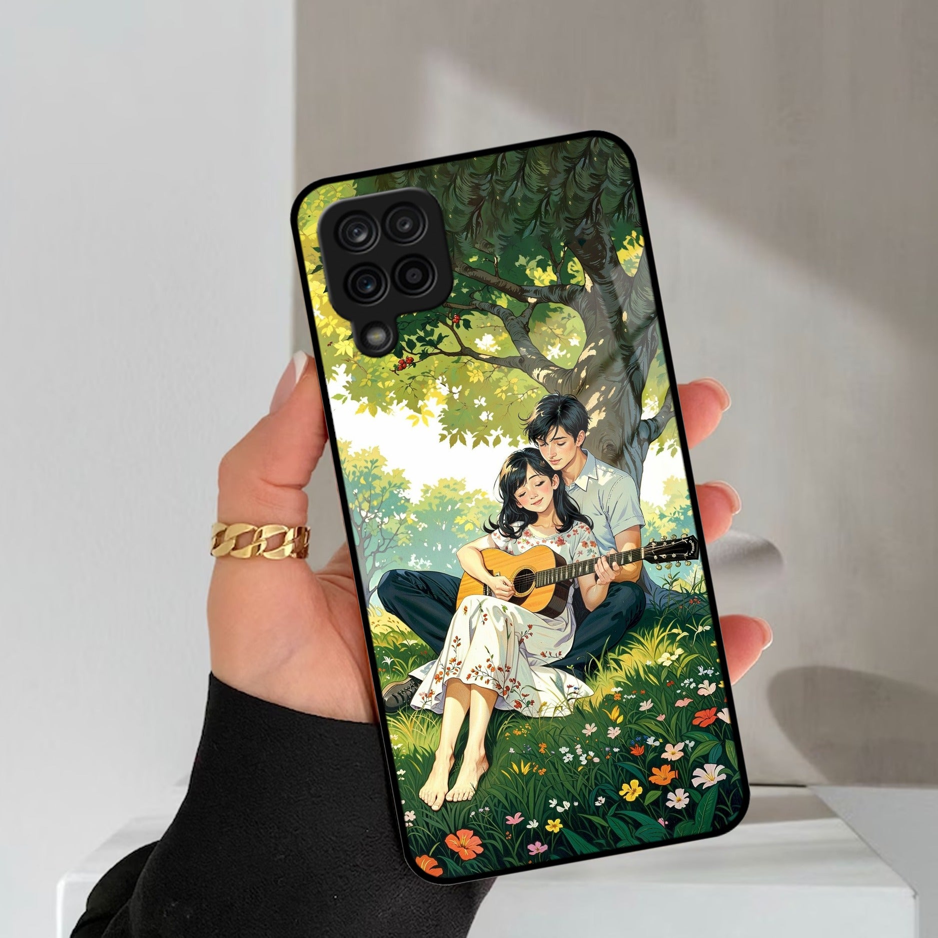 Strings of Love Glass Case Cover For Samsung Galaxy M42 5G