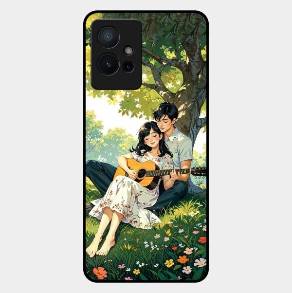Strings of Love Glass Case Cover For Vivo T1 5G