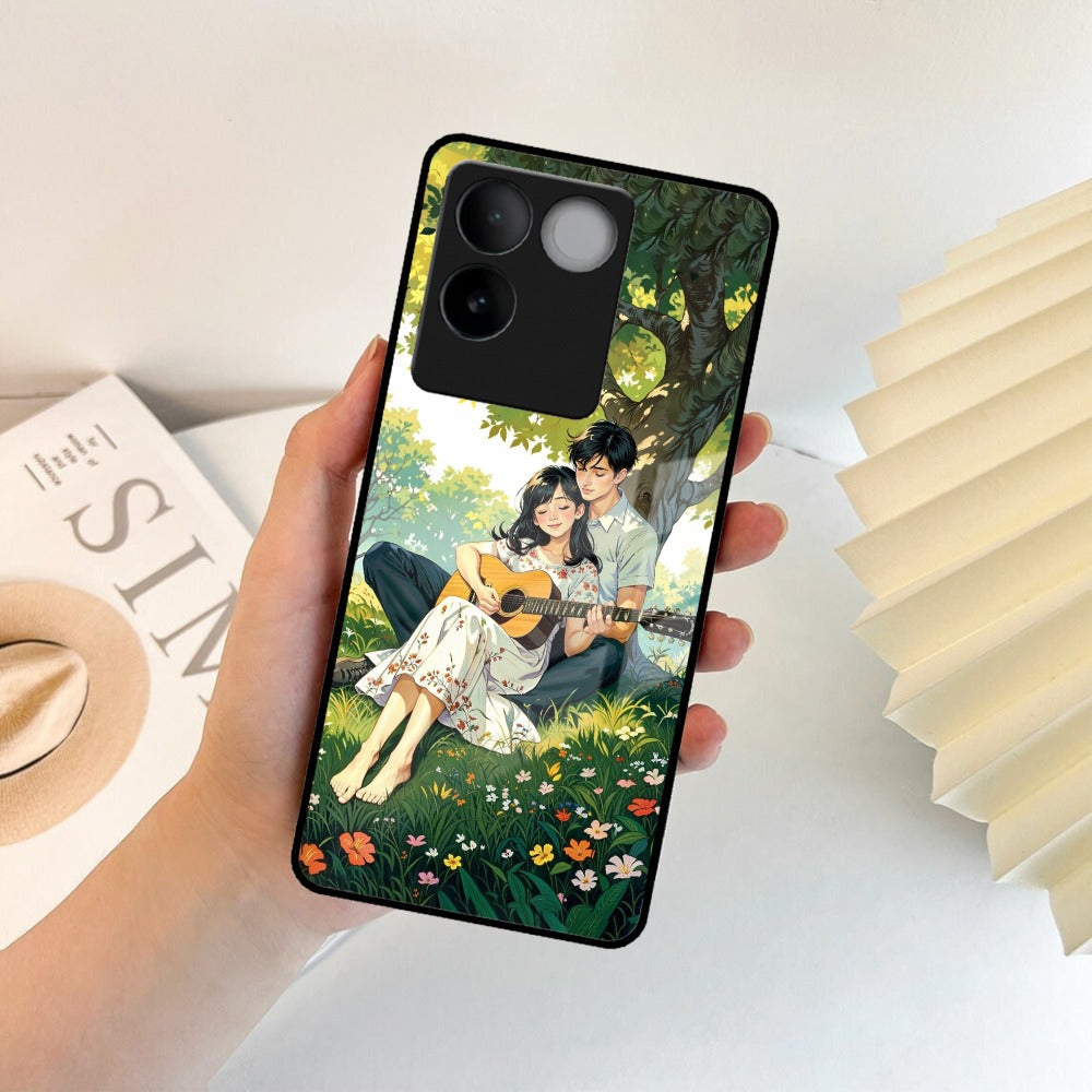 Strings of Love Glass Case Cover For iQOO