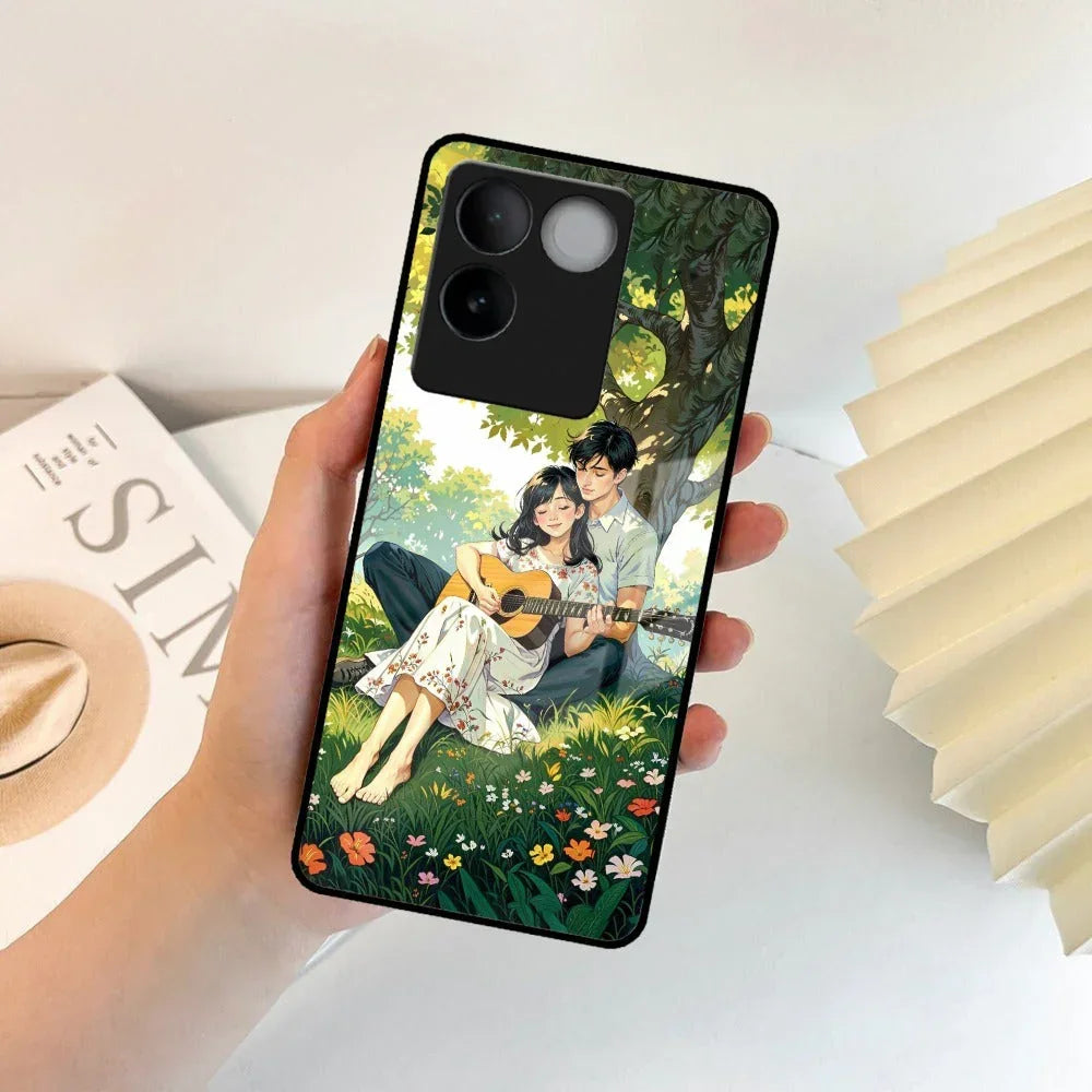 Strings of Love Glass Case Cover For iQOO - ShopOnCliQ