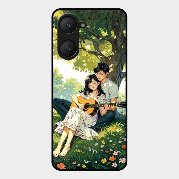 Strings of Love Glass Case Cover For Vivo T3 Lite 5G