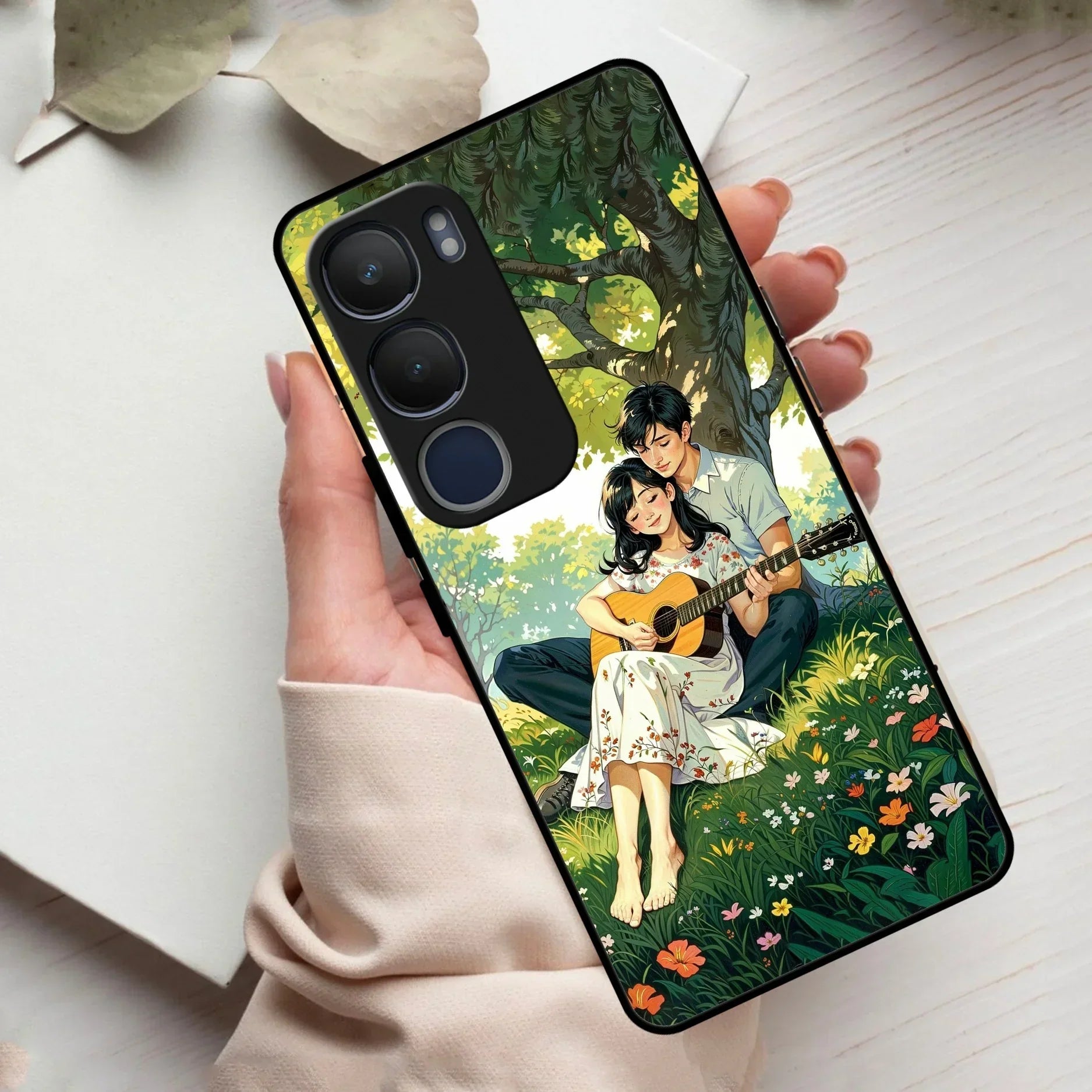 Strings of Love Glass Case Cover For Vivo - ShopOnCliQ