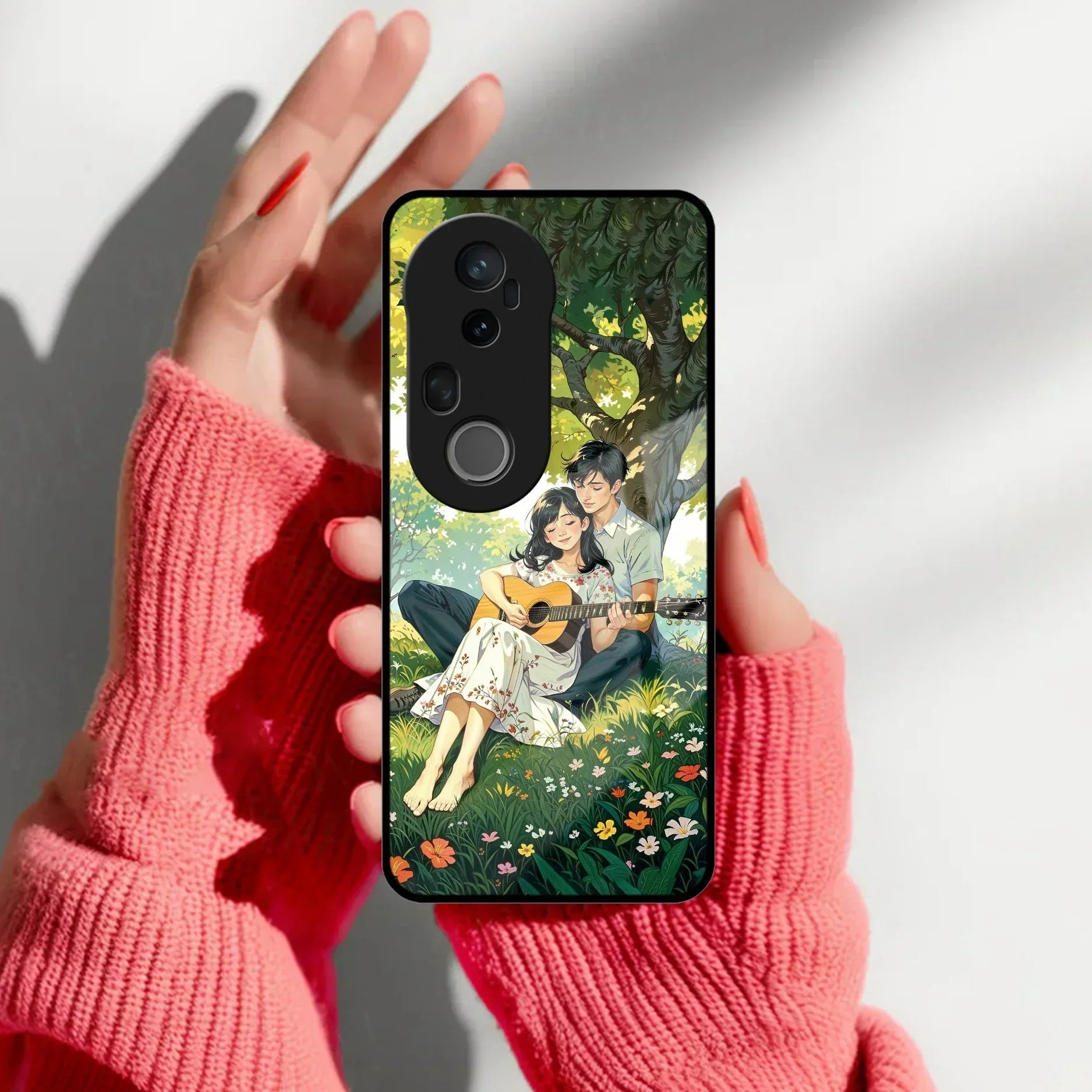 Strings of Love Glass Case Cover For Vivo - ShopOnCliQ