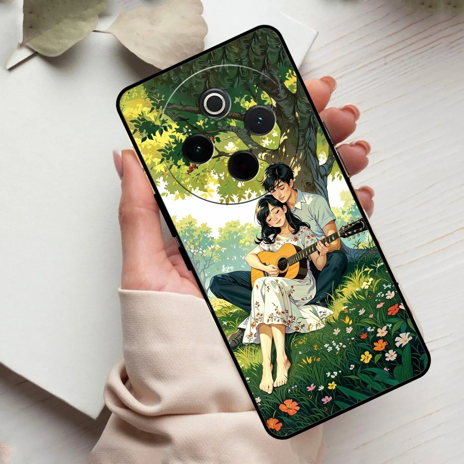 Strings of Love Glass Case Cover For Vivo - ShopOnCliQ
