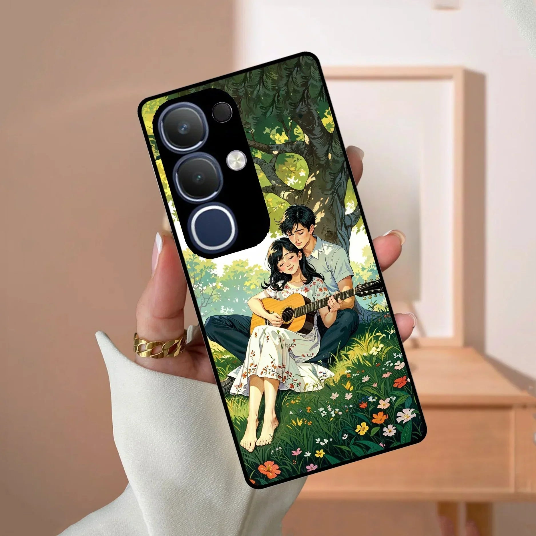 Strings of Love Glass Case Cover For Vivo - ShopOnCliQ