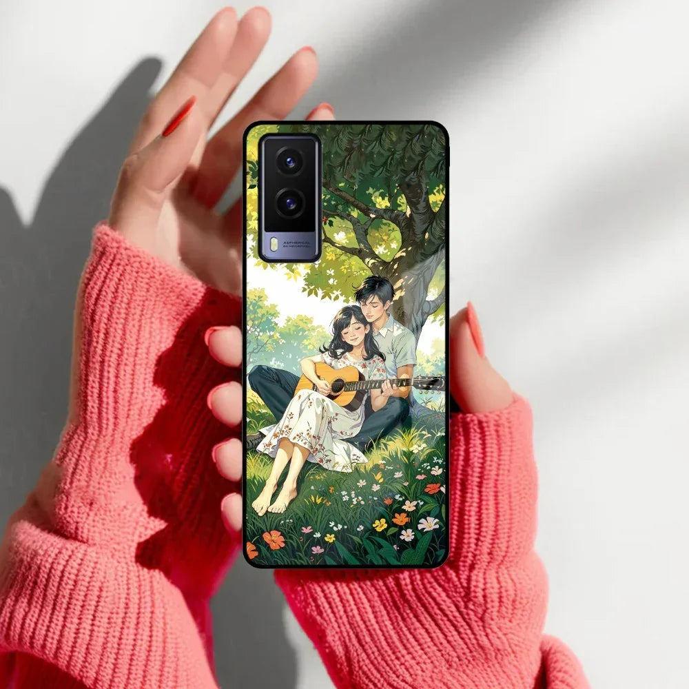 Strings of Love Glass Case Cover For Vivo - ShopOnCliQ