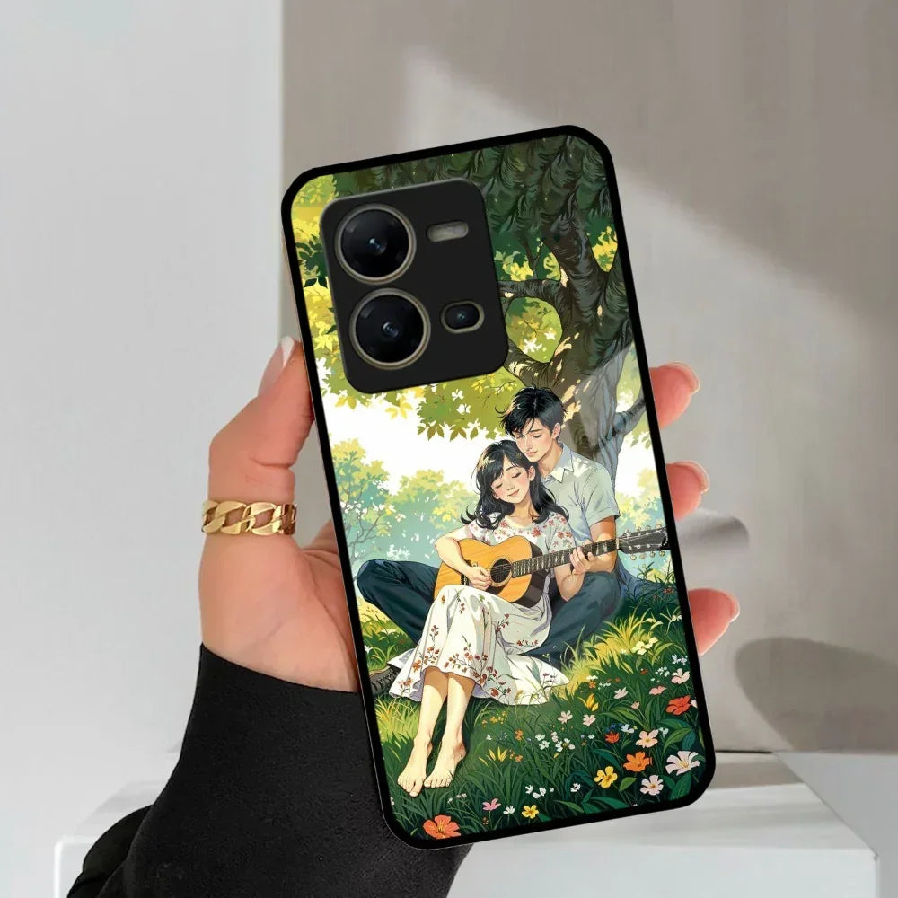 Strings of Love Glass Case Cover For Vivo - ShopOnCliQ