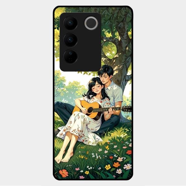Strings of Love Glass Case Cover For Vivo V27 5G