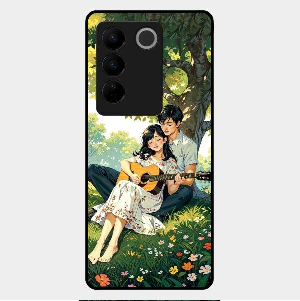 Strings of Love Glass Case Cover For Vivo V27 Pro 5G