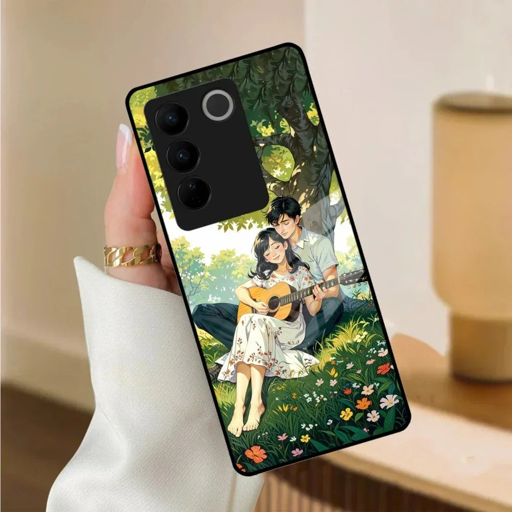 Strings of Love Glass Case Cover For Vivo - ShopOnCliQ