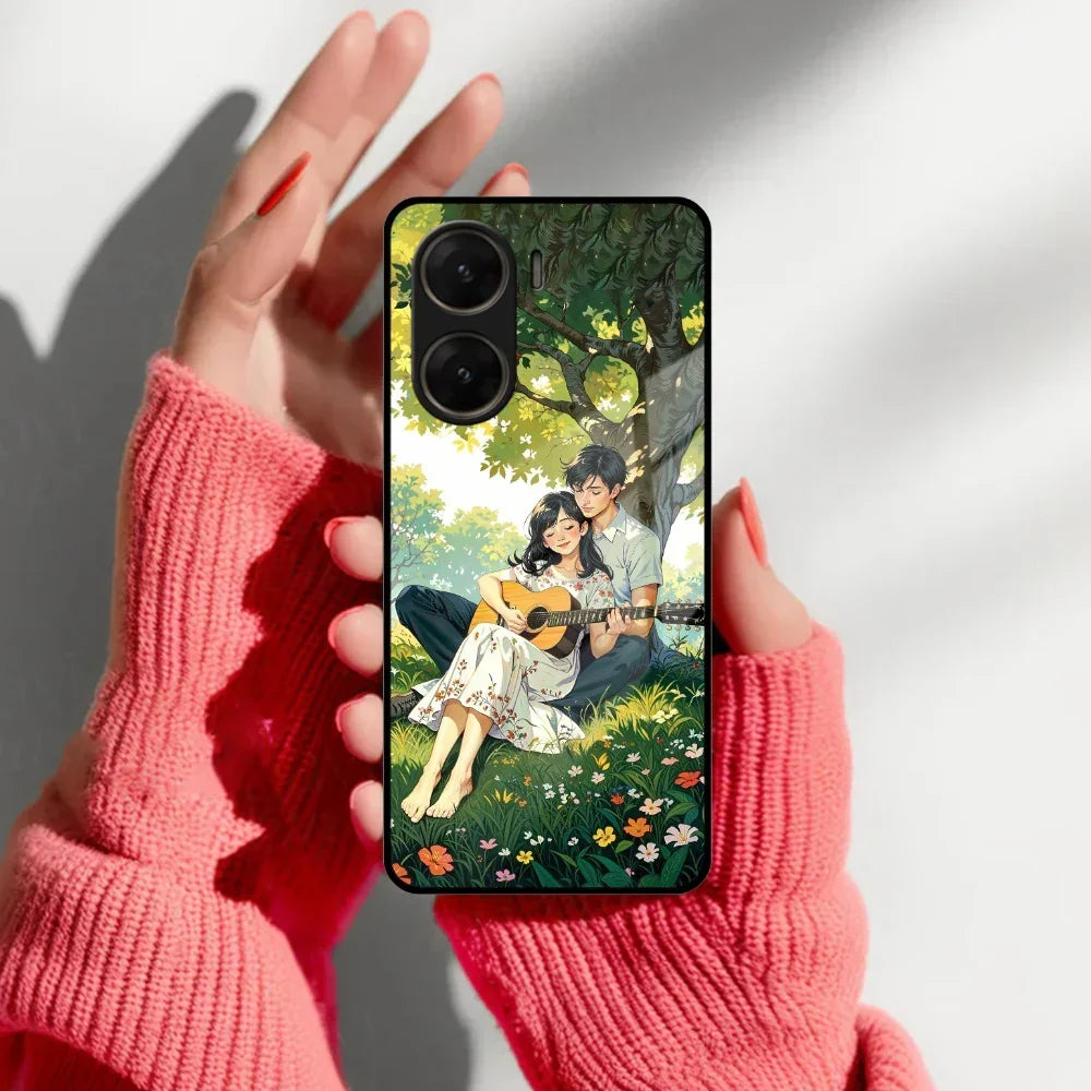 Strings of Love Glass Case Cover For Vivo - ShopOnCliQ