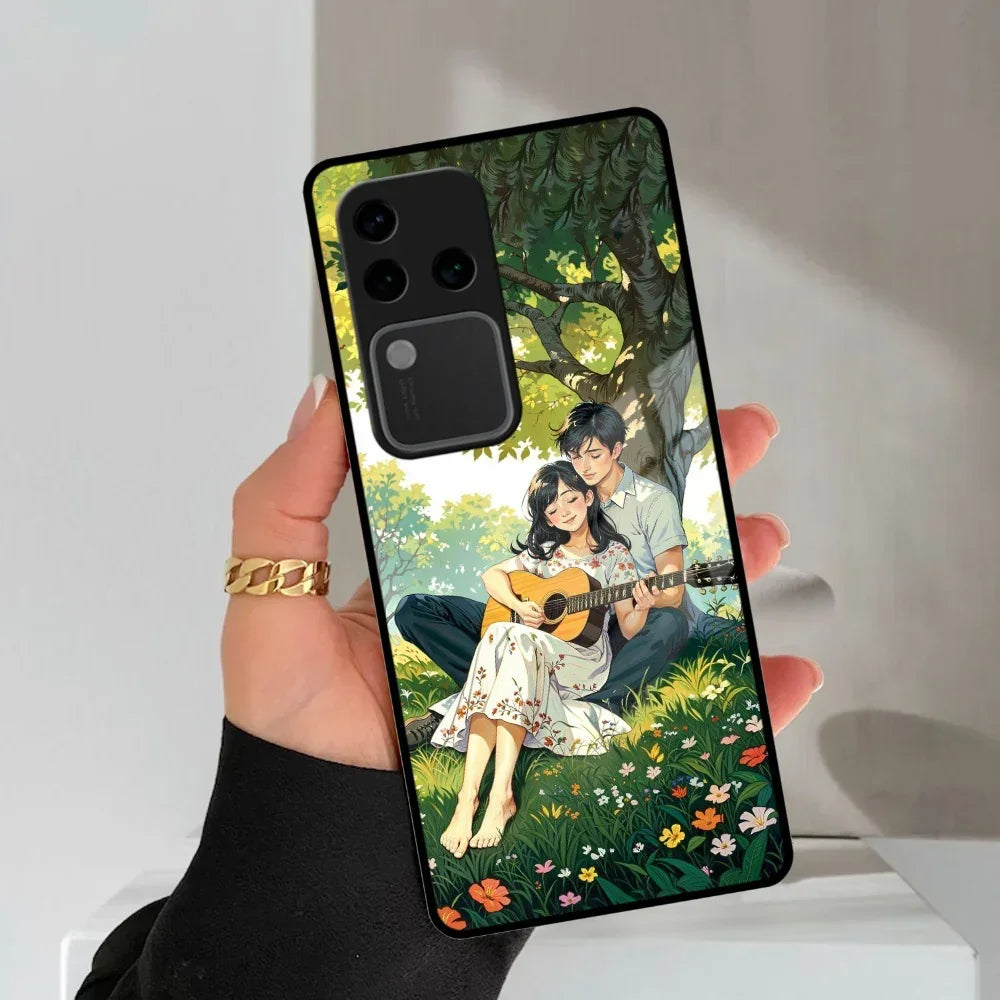 Strings of Love Glass Case Cover For Vivo - ShopOnCliQ