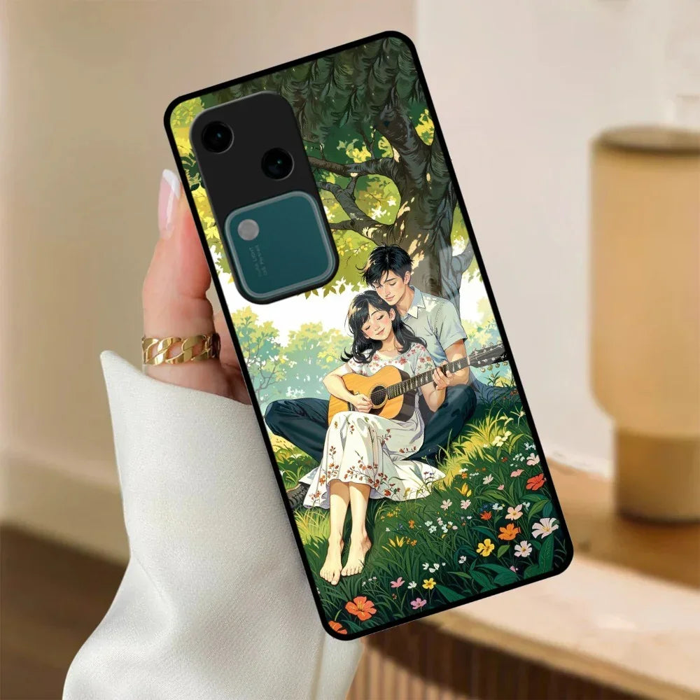 Strings of Love Glass Case Cover For Vivo - ShopOnCliQ